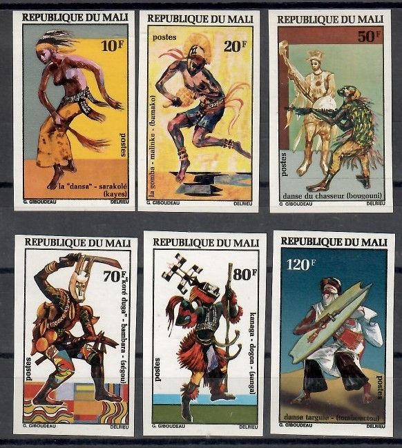 Znaczek Mali 1972 Mi 334-339B Czyste **