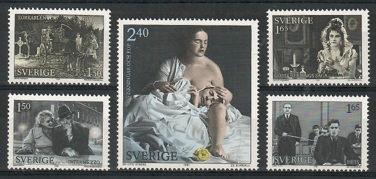 Znaczek Szwecja 1981 Mi 1168-1172 Czyste **