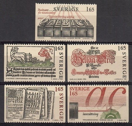 Znaczek Szwecja 1983 Mi 1225-1229 Czyste **