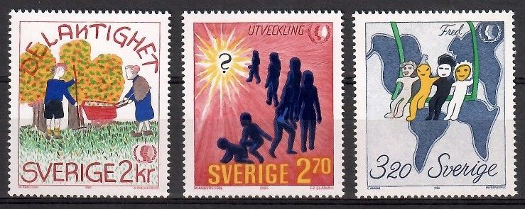 Znaczek Szwecja 1985 Mi 1351-1353 Czyste **