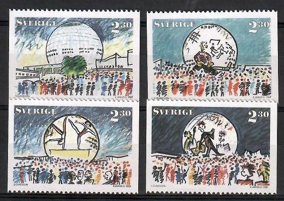 Znaczek Szwecja 1989 Mi 1530-1533 Czyste **