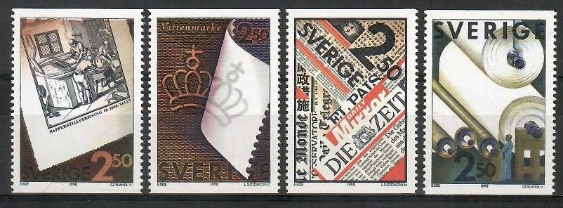 Znaczek Szwecja 1990 Mi 1625-1628 Czyste **