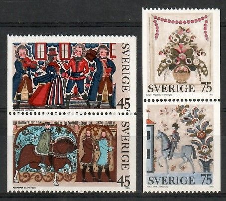 Znaczek Szwecja 1973 Mi 828-831 Czyste **