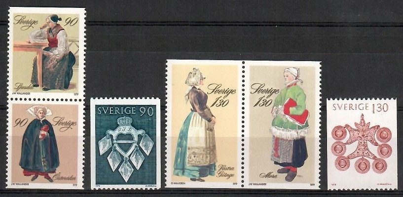 Znaczek Szwecja 1980 Mi 1087-1092 Czyste **