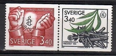 Znaczek Szwecja 1986 Mi 1407-1408 Czyste **