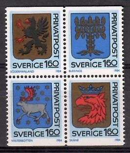 Znaczek Szwecja 1984 Mi 1278-1281 Czyste **