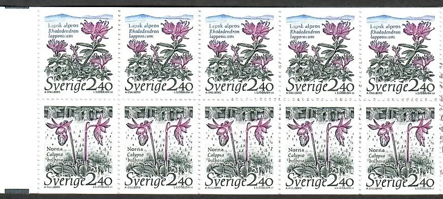 Znaczek  Szwecja 1989 Mi mh 143 Czyste **