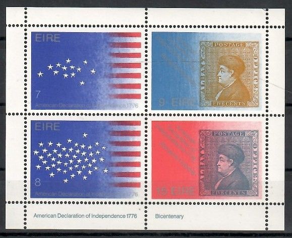 Znaczek Irlandia 1976 Mi bl 2 Czyste **