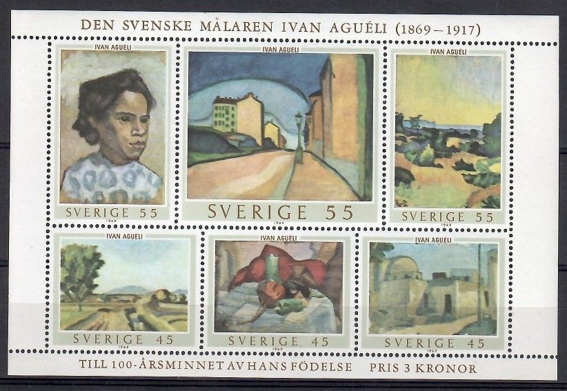 Znaczek Szwecja 1969 Mi bl 1 Czyste **