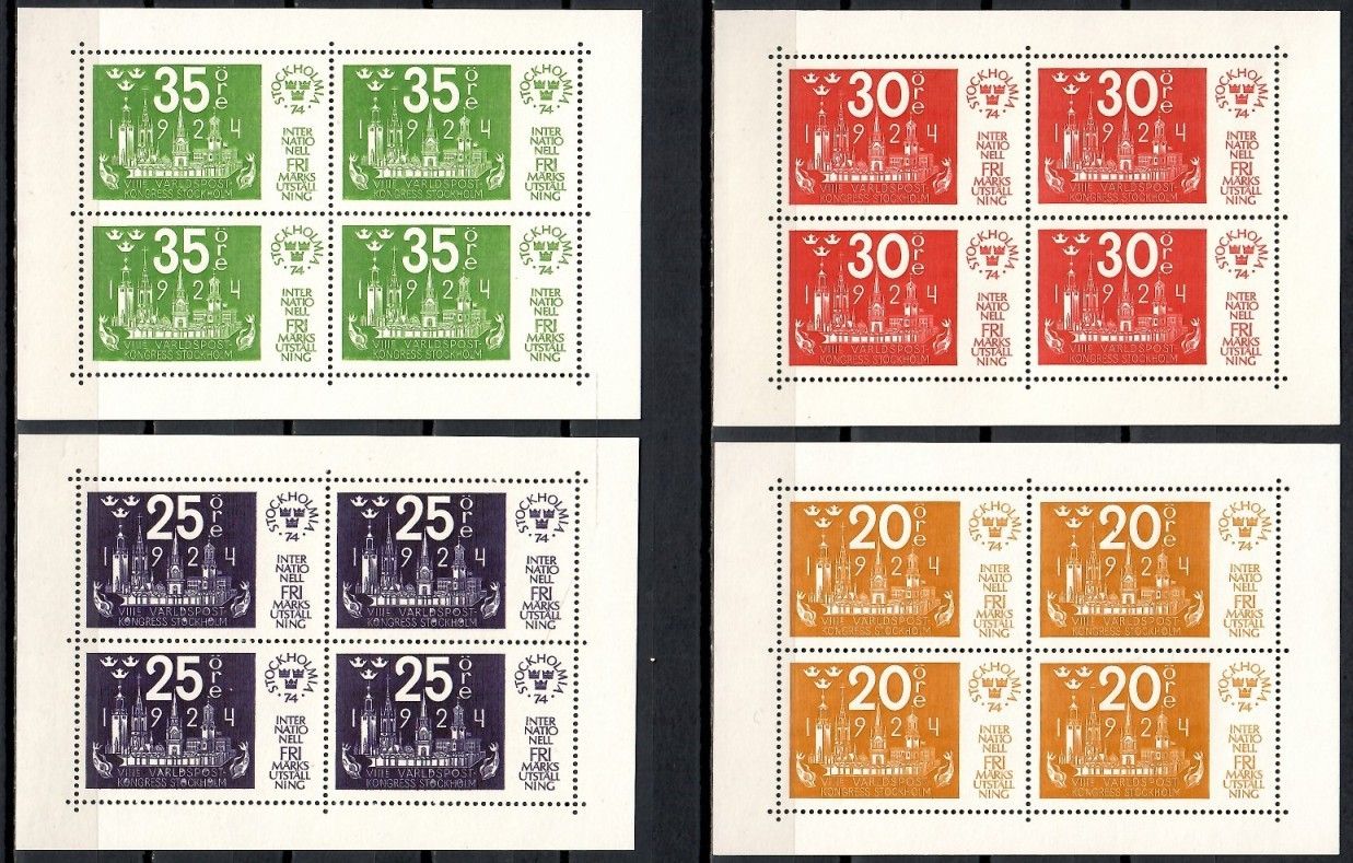 Znaczek Szwecja 1974 Mi bl 2-5 Czyste **