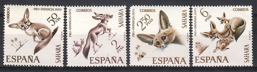 Znaczek Sahara Espanol 1970 Mi 310-313 Czyste **