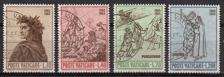 Znaczek Watykan 1965 Mi 477-480 Stemplowane