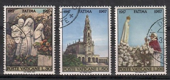 Znaczek Watykan 1967 Mi 528-530 Stemplowane