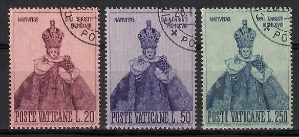 Znaczek Watykan 1968 Mi 541-543 Stemplowane