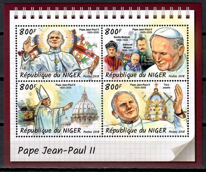 Znaczek Niger 2018 Mi ark 5843-5846 Czyste **
