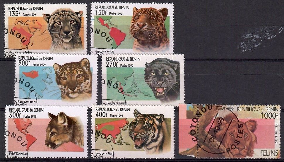 Znaczek Benin 1999 Mi abo 1192-1198 Stemplowane