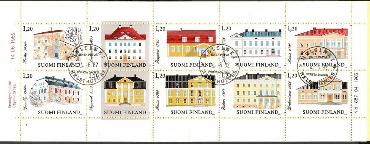 Znaczek Finlandia 1982 Mi abo mh 13 Stemplowane