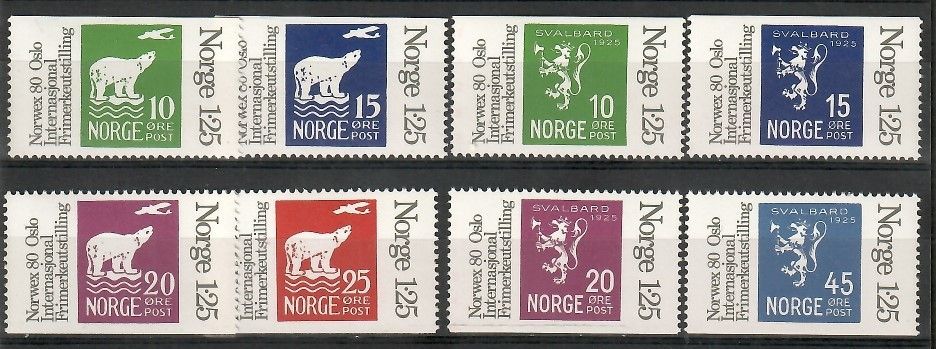 Znaczek Norwegia 1978 Mi 775-782 Czyste **