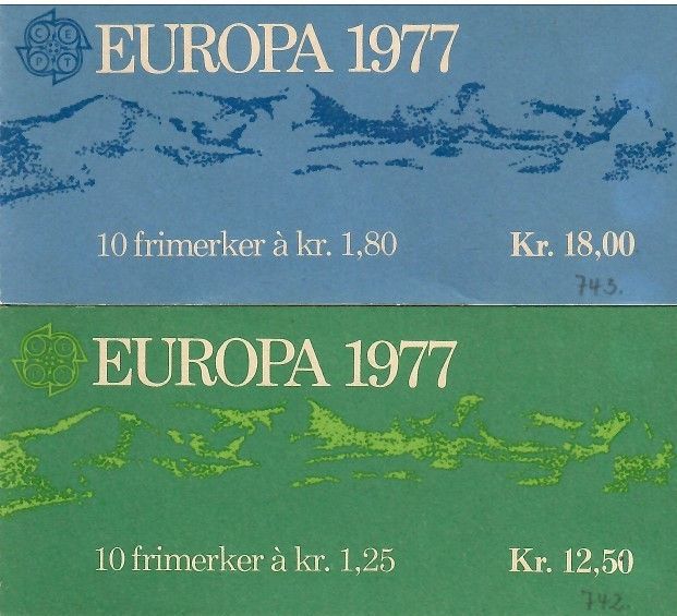 Znaczek Norwegia 1977 Mi mh 742-743 Czyste **