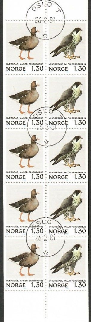 Znaczek Norwegia 1981 Mi abo mh 4 Stemplowane