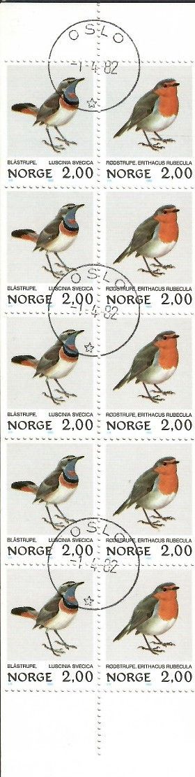 Znaczek Norwegia 1982 Mi abo mh 6 Stemplowane