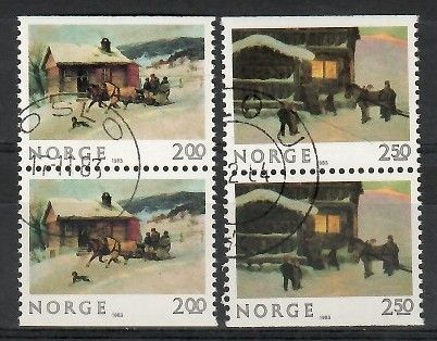 Znaczek Norwegia 1983 Mi abo 894-895 Stemplowane