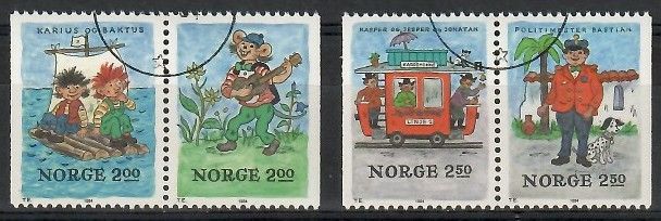 Znaczek Norwegia 1984 Mi abo 914-917 Stemplowane