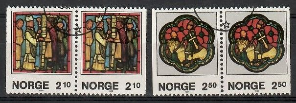 Znaczek Norwegia 1986 Mi abo 958-959 Stemplowane