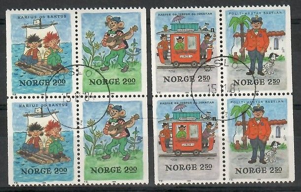 Znaczek Norwegia 1984 Mi abo 914-917 Stemplowane