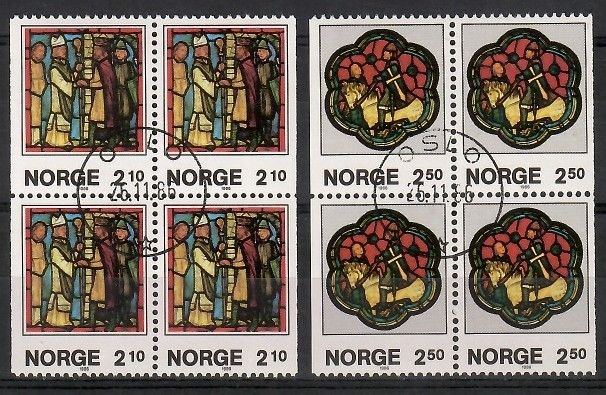 Znaczek Norwegia 1986 Mi abo 958-959 Stemplowane
