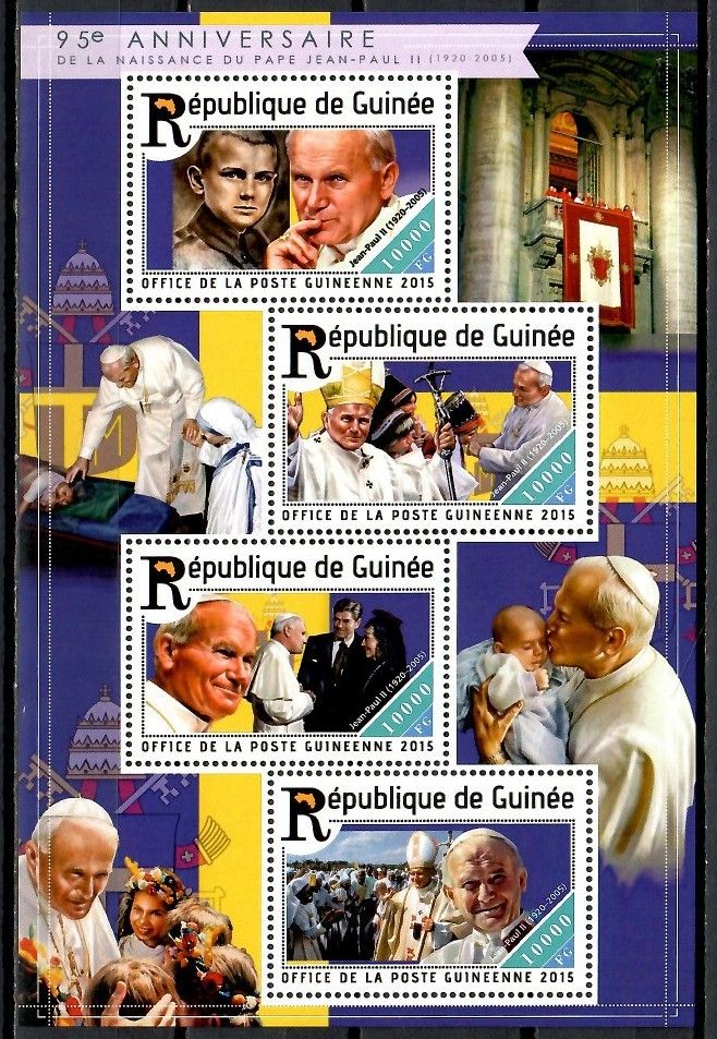 Znaczek Gwinea 2015 Mi ark 11113-11116 Czyste **