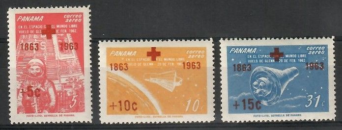 Znaczek Panama 1963 Mi 644-646 Czyste **