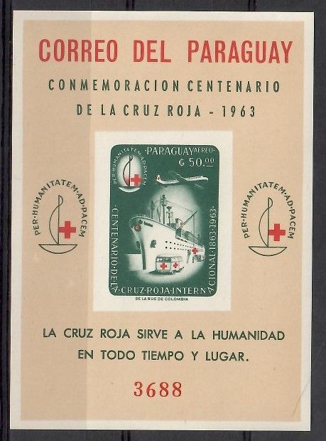 Znaczek Paragwaj 1964 Mi bl 53 Czyste **