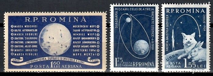 Znaczek Rumunia 1959 Mi 1824-1826 Czyste **