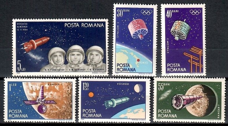 Znaczek Rumunia 1965 Mi 2369-2374 Czyste **