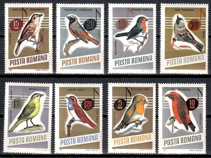 Znaczek Rumunia 1966 Mi 2500-2507 Czyste **