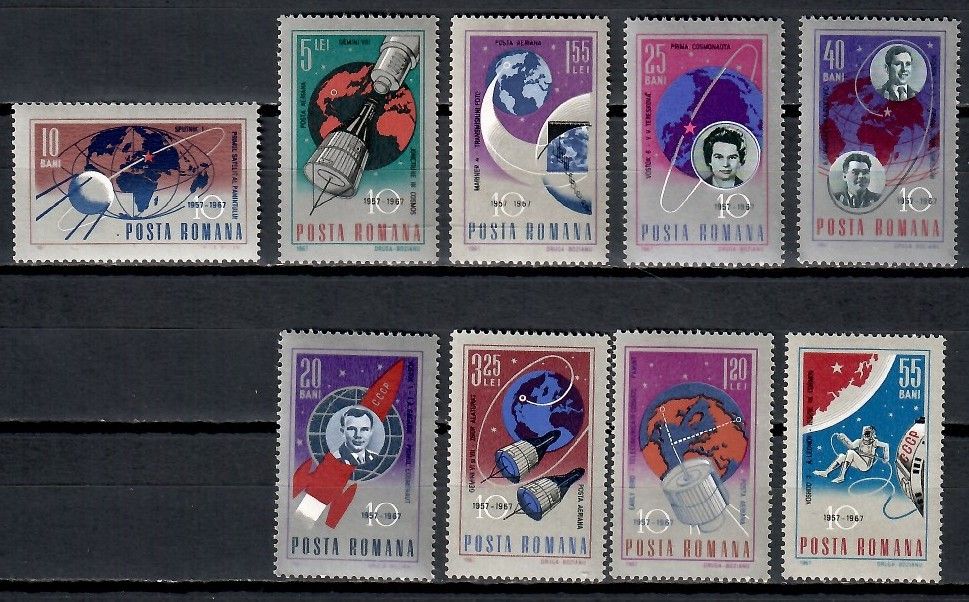 Znaczek Rumunia 1967 Mi 2559-2567 Czyste **