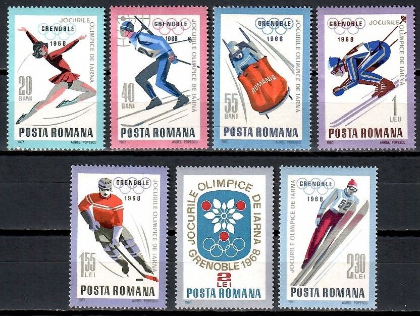 Znaczek Rumunia 1967 Mi 2620-2626 Czyste **