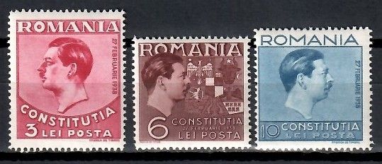 Znaczek Rumunia 1938 Mi 549-551 Czyste **