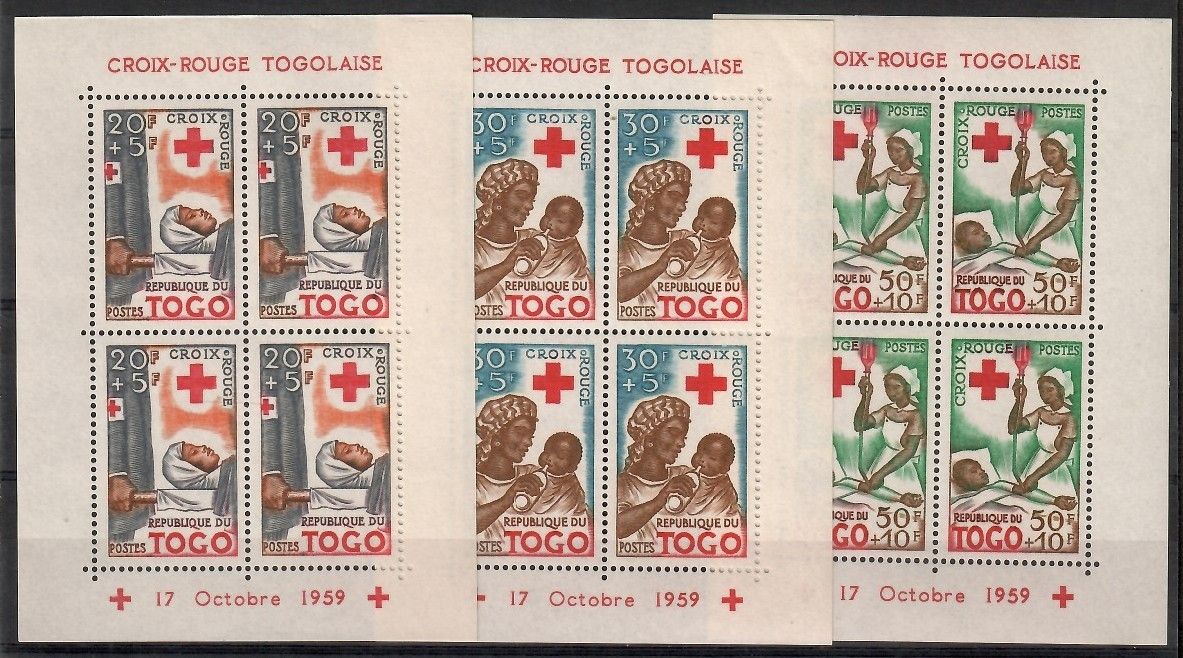 Znaczek Togo 1959 Mi bl 2-4 Czyste **