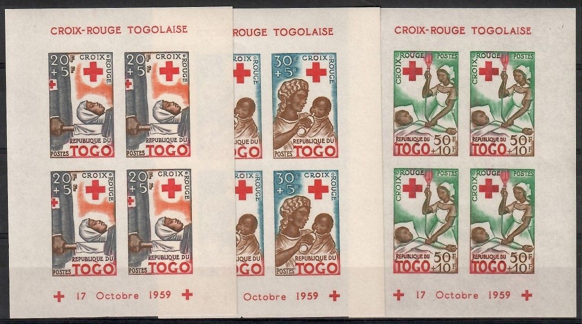 Znaczek Togo 1959 Mi bl 2-4B Czyste **
