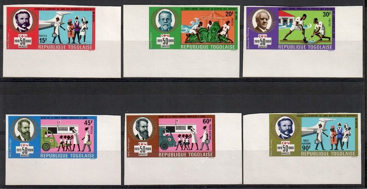 Znaczek Togo 1969 Mi 728-733B Czyste **