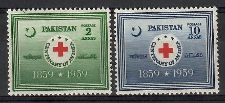 Znaczek Pakistan 1959 Mi 104-105 Czyste **