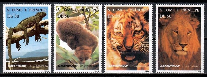 Znaczek Wyspy Św. Tomasza i Książęca 1996 Mi 1676-1679 Czyste **
