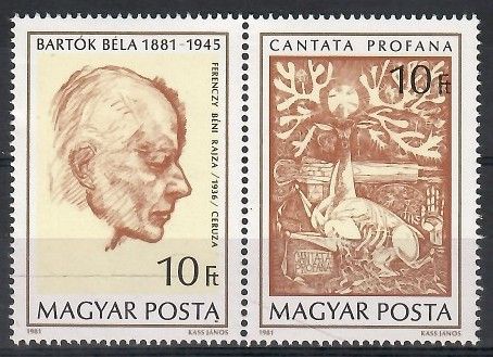 Znaczek Węgry 1981 Mi 3484-3485 Czyste **
