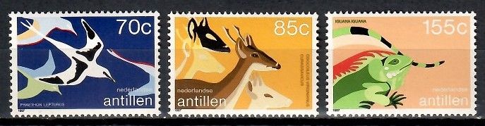 Znaczek Antyle Holenderskie 1987 Mi 622-624 Czyste **