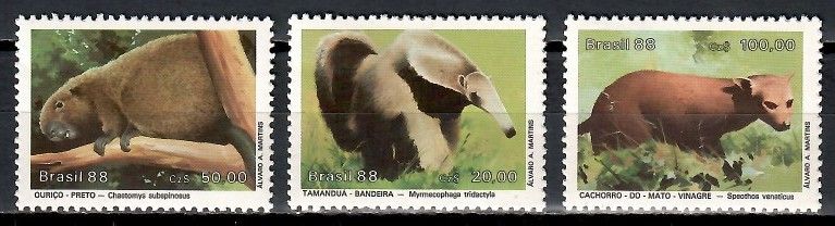 Znaczek Brazylia 1988 Mi 2259-2261 Czyste **