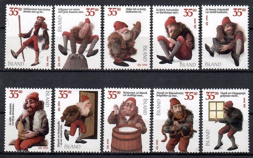 Znaczek Islandia 1999 Mi 928-937 Czyste **