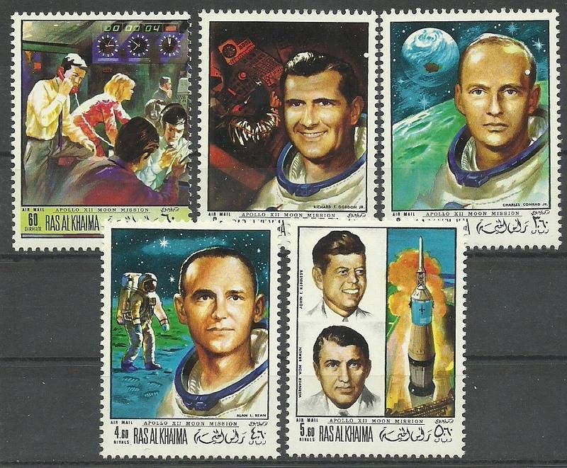 Znaczek Ras Al Khaimah 1969 Mi 339-343 Czyste **