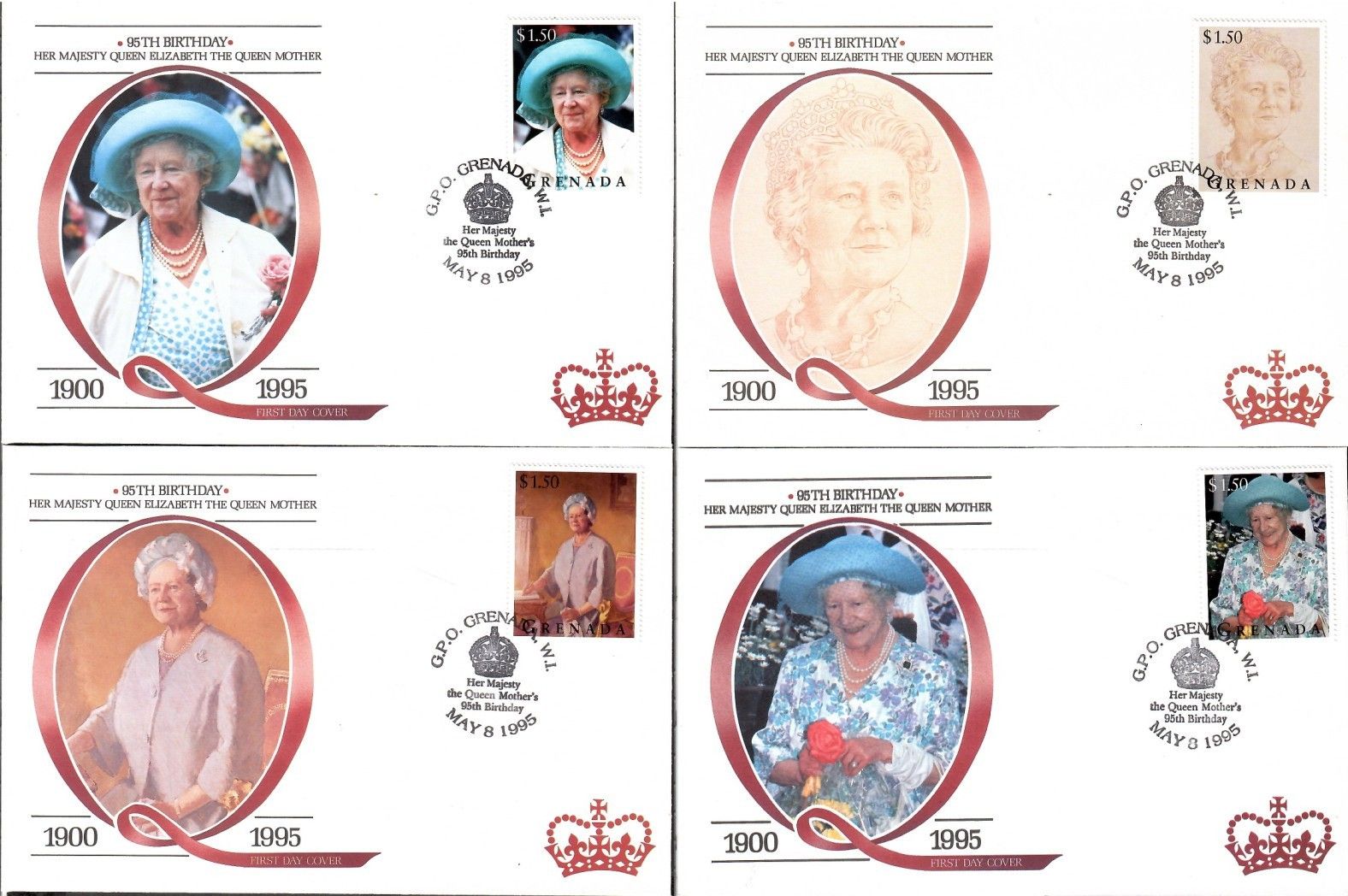 Znaczek Grenada 1995 Mi 2941-2944 FDC